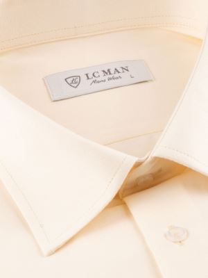 پیراهن مردانه کرم آستین بلند ال سی من 022