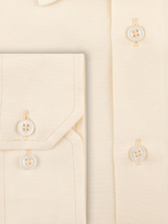 پیراهن مردانه کرم آستین بلند ال سی من 022