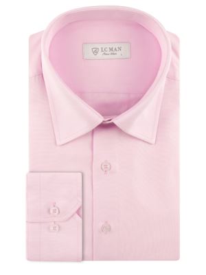 پیراهن مردانه صورتی آستین بلند ال سی من 022