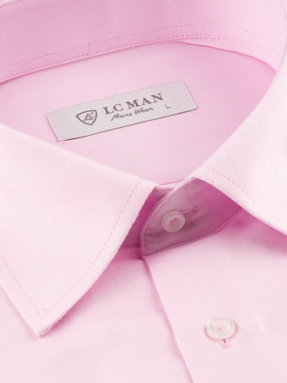 پیراهن مردانه صورتی آستین بلند ال سی من 022