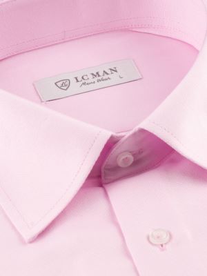 پیراهن مردانه صورتی آستین بلند ال سی من 022