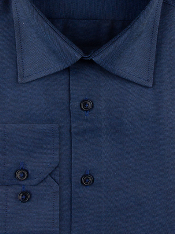 پیراهن سرمه ای ساده آستین بلند ال سی من 1