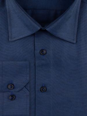 پیراهن سرمه ای ساده آستین بلند ال سی من 1