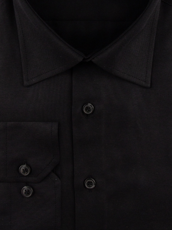 پیراهن مردانه مشکی آستین بلند ال سی من  022