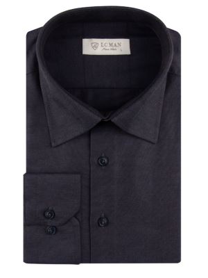 پیراهن مردانه سرمه ایی آستین بلند ال سی من 022