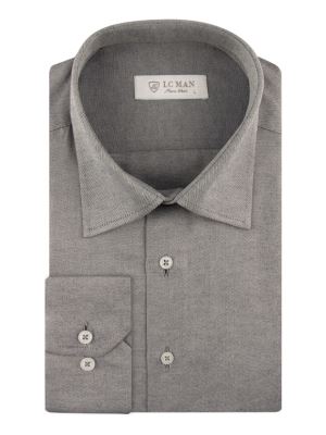 پیراهن مردانه طوسی آستین بلند ال سی من 022