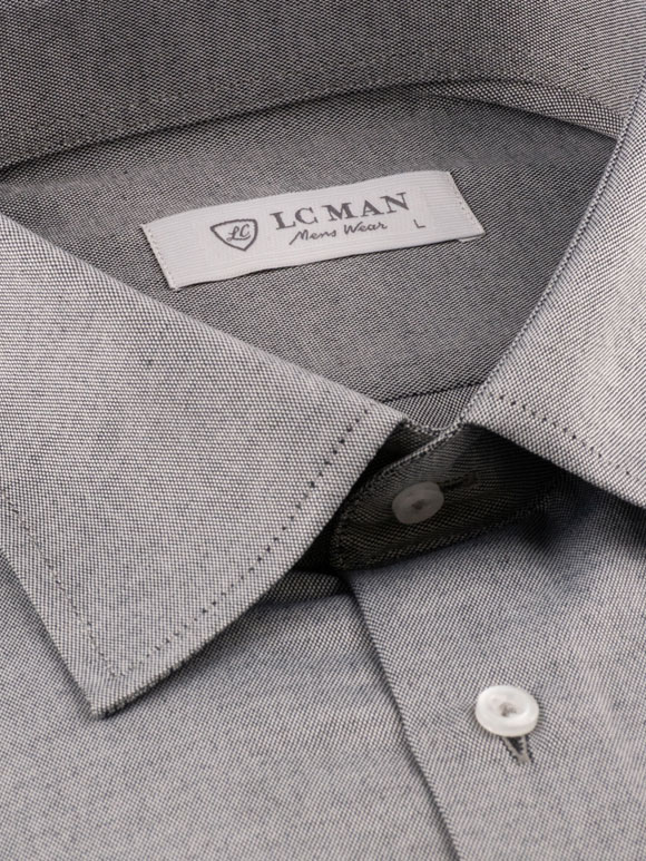 پیراهن مردانه طوسی آستین بلند ال سی من 022