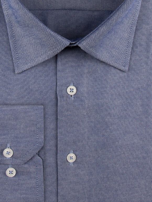 پیراهن سرمه ای ساده آستین بلند ال سی من 2