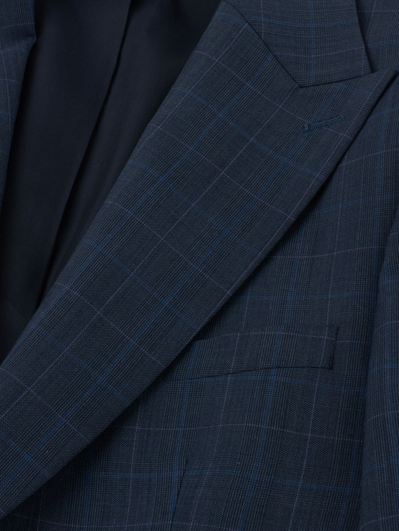 کت تک مردانه  سرمه ای چهارخانه ال سی من 24