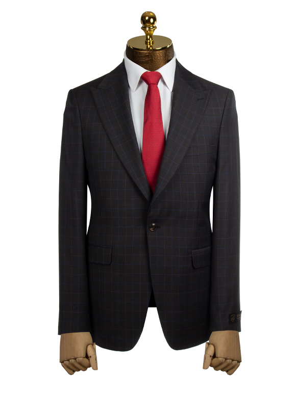 کت تک چهارخانه سرمه ای ال سی من 24