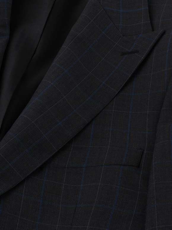 کت تک چهارخانه سرمه ای ال سی من 24