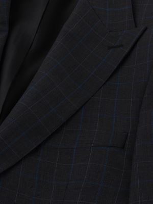 کت تک چهارخانه سرمه ای ال سی من 24