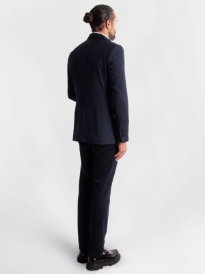 کت تک سرمه ای چهارخانه ریز ال سی من