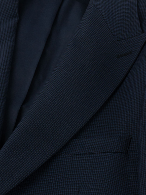 کت تک سرمه ای چهارخانه ریز ال سی من