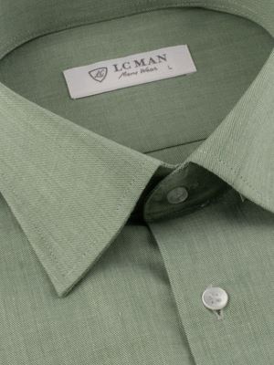 پیراهن مردانه سبز آستین بلند ال سی من 032