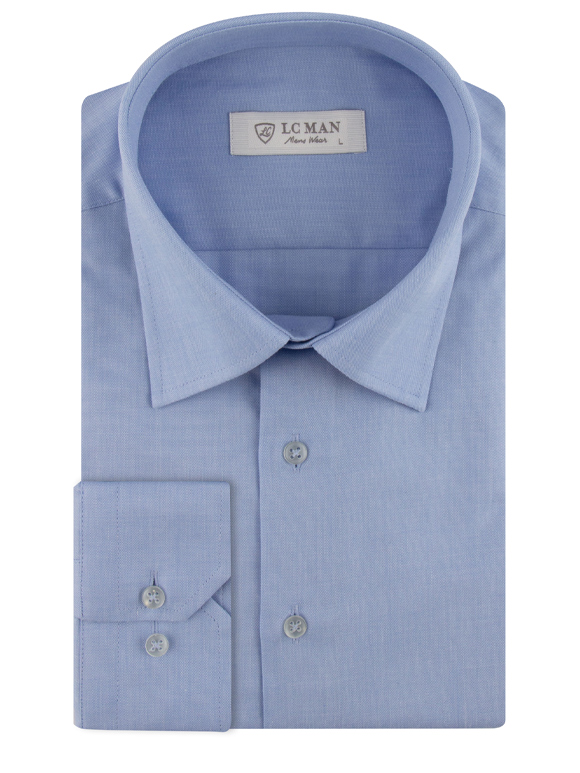 پیراهن مردانه آبی آستین بلند ال سی من 032