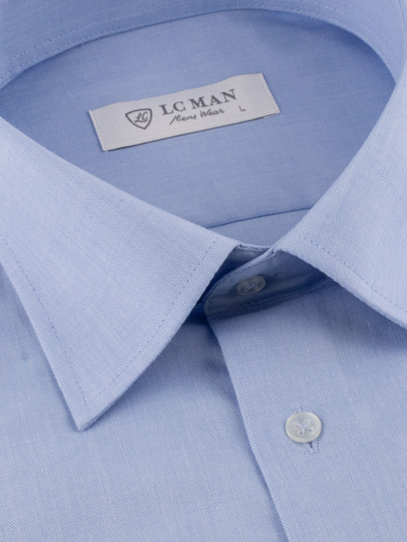 پیراهن مردانه آبی آستین بلند ال سی من 032