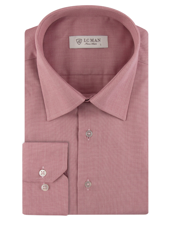 پیراهن مردانه صورتی آستین بلند ال سی من 032