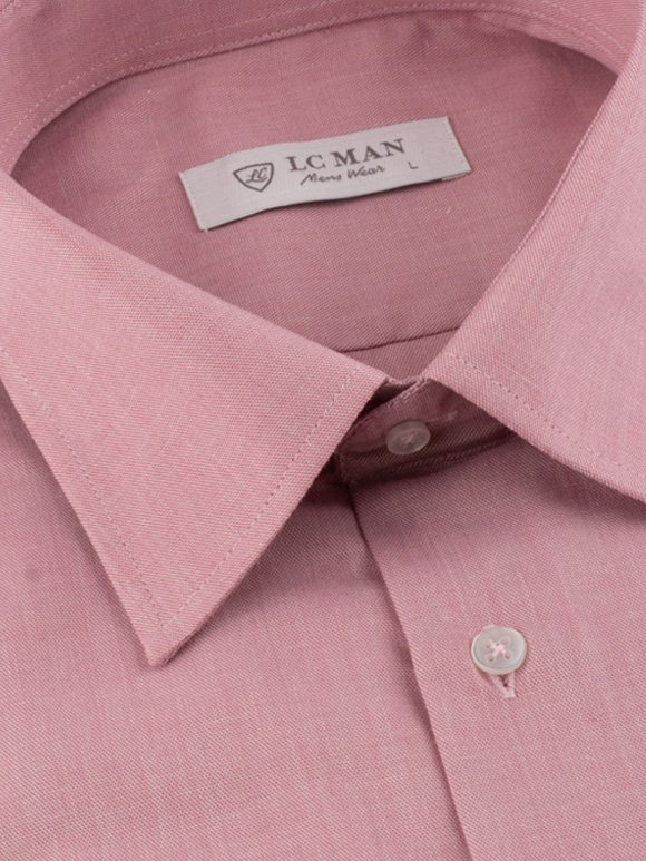 پیراهن مردانه صورتی آستین بلند ال سی من 032