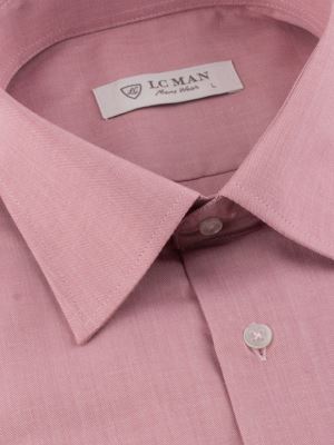 پیراهن مردانه صورتی آستین بلند ال سی من 032