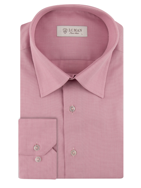 پیراهن مردانه صورتی آستین بلند ال سی من 032