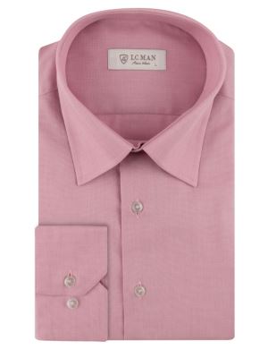 پیراهن مردانه صورتی آستین بلند ال سی من 032