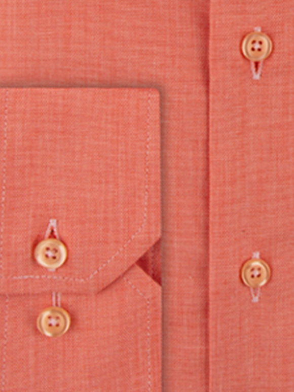 پیراهن مردانه نارنجی آستین بلند ال سی من 032