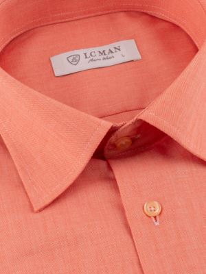 پیراهن مردانه نارنجی آستین بلند ال سی من 032