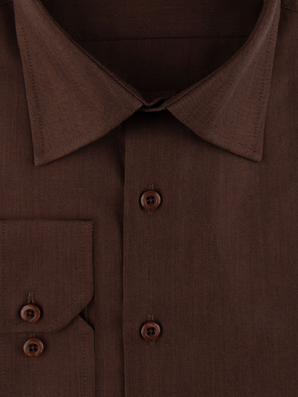 پیراهن مردانه قهوه ای آستین بلند ال سی من 032