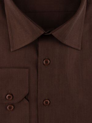 پیراهن مردانه قهوه ای آستین بلند ال سی من 032