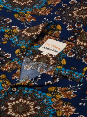 پیراهن آستین کوتاه سرمه ای یقه انگلیسی طرح دار