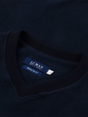 پلیور مردانه سرمه ای یقه هفت ال سی من 052