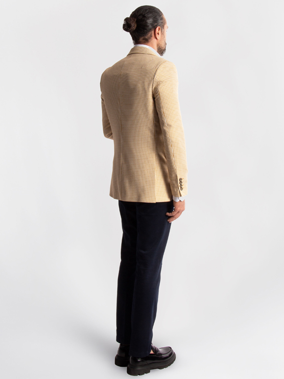 کت تک مردانه چهارخانه ریز ال سی من  067