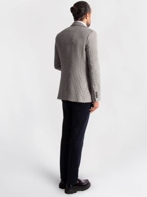 کت تک مردانه چهارخانه ریز ال سی من  067