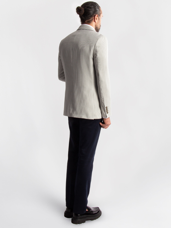 کت تک مردانه چهارخانه ریز ال سی من 067