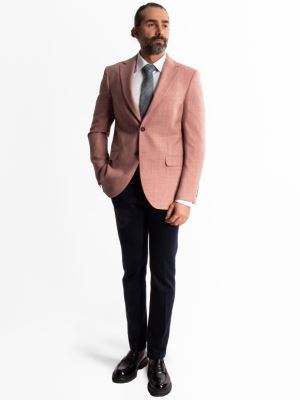 کت تک مردانه صورتی ال سی من 047