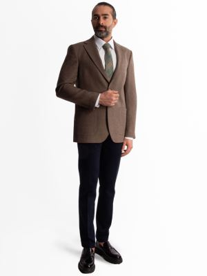 کت تک مردانه قهوه ای ال سی من  022