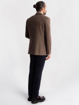 کت تک مردانه قهوه ای ال سی من  022