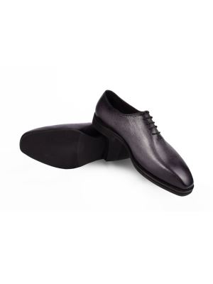 کفش چرم بندار ساده ال سی من