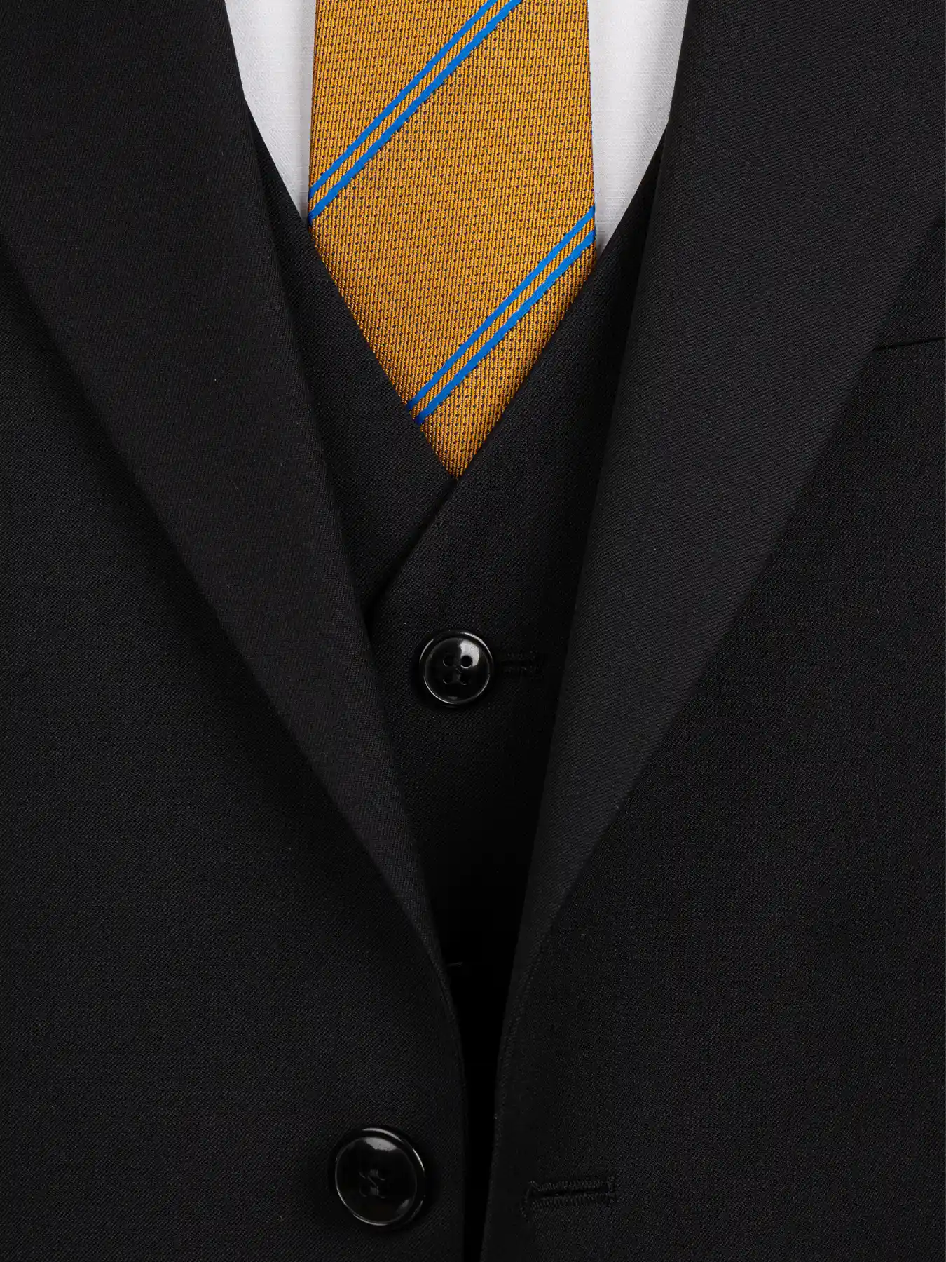 کت و شلوار ژیله مردانه مشکی ساده ال سی من 1