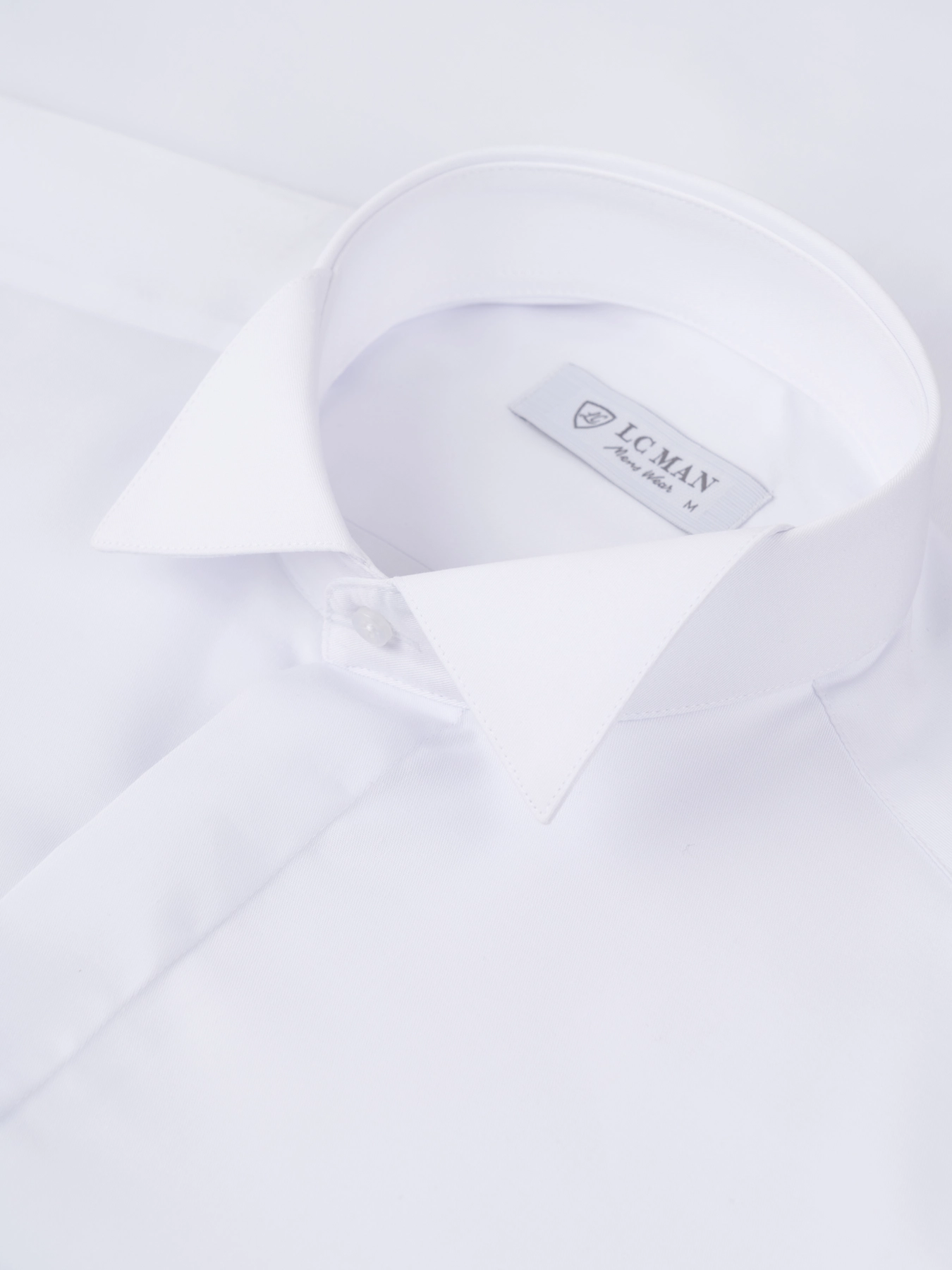 پیراهن آستین بلند سفید ساده ال سی من 51