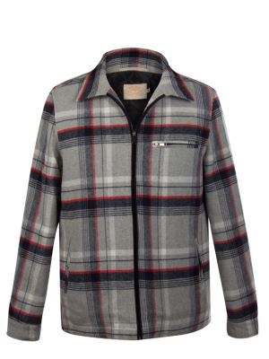 شکت تمام زیپ مردانه طوسی سرمه ای ال سی من