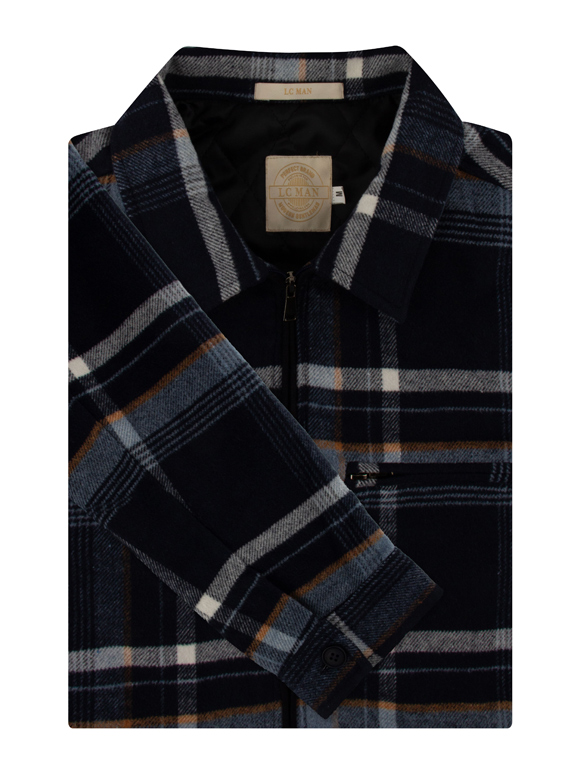 شکت مردانه تمام زیپ سرمه ای ال سی من