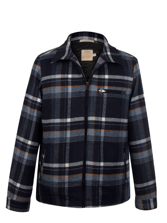 شکت مردانه تمام زیپ سرمه ای ال سی من