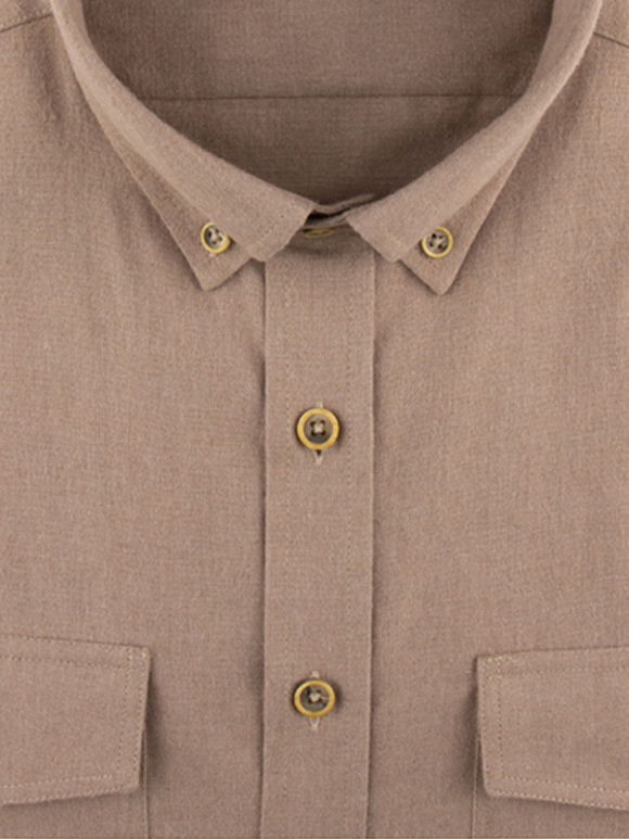 پیراهن مردانه آستین بلند کرم ال سی من 044