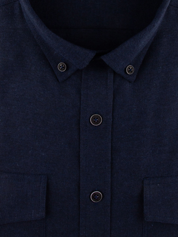 پیراهن مردانه سرمه ای آستین بلند ال سی من 044