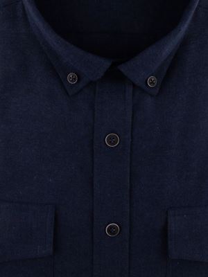 پیراهن مردانه سرمه ای آستین بلند ال سی من 044