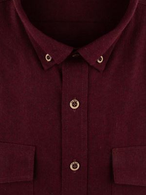 پیراهن آستین بلند قرمز تیره ال سی من 44