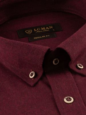 پیراهن آستین بلند قرمز تیره ال سی من 44