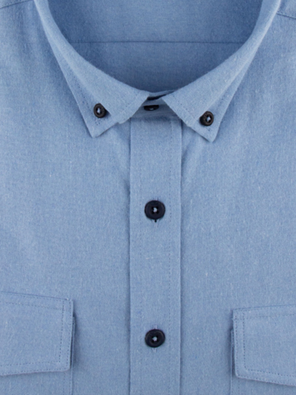 پیراهن مردانه آستین بلند آبی ال سی من 044